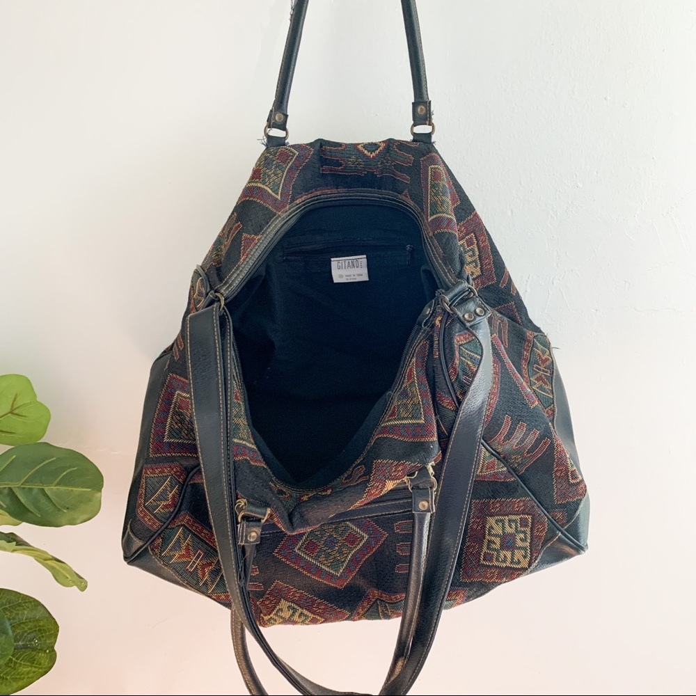 Vintage Gitano Southwestern Boho Large Travel Bag - Picture 4 of 14